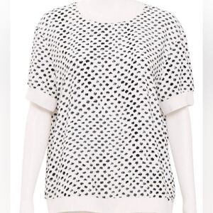 RACHEL ZOE  Speckled Short Sleeved Top
